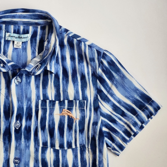 Tommy Bahama Boys Set 3-pieces Button Down Shirt Graphic T-Shirt & Shorts Size 4 - Picture 4 of 16
